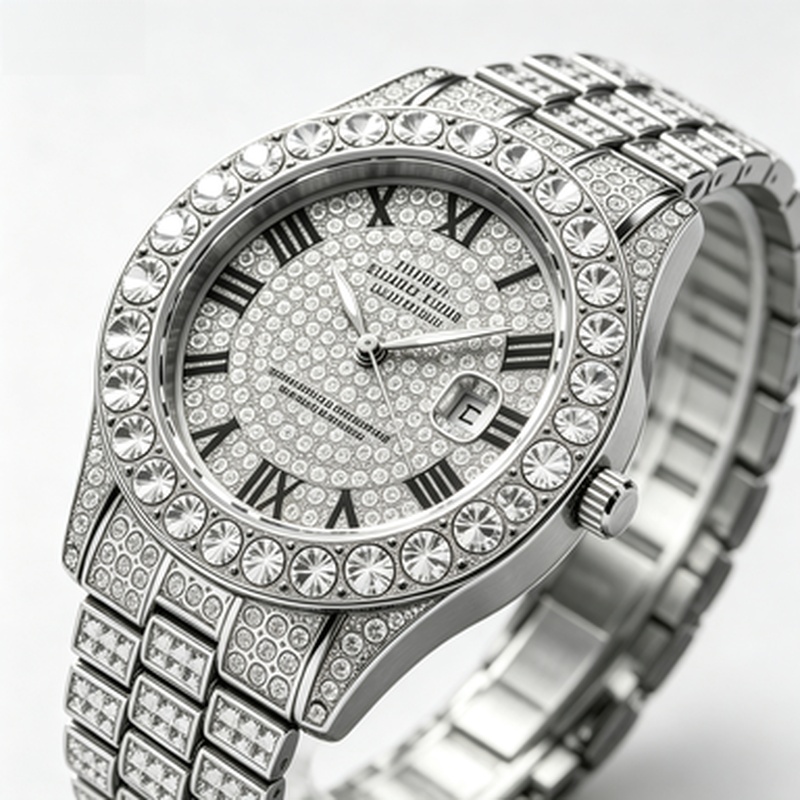 Luxury Watch Iceberg - Çok Satan Altın Lüks Taşlı Kuvars
