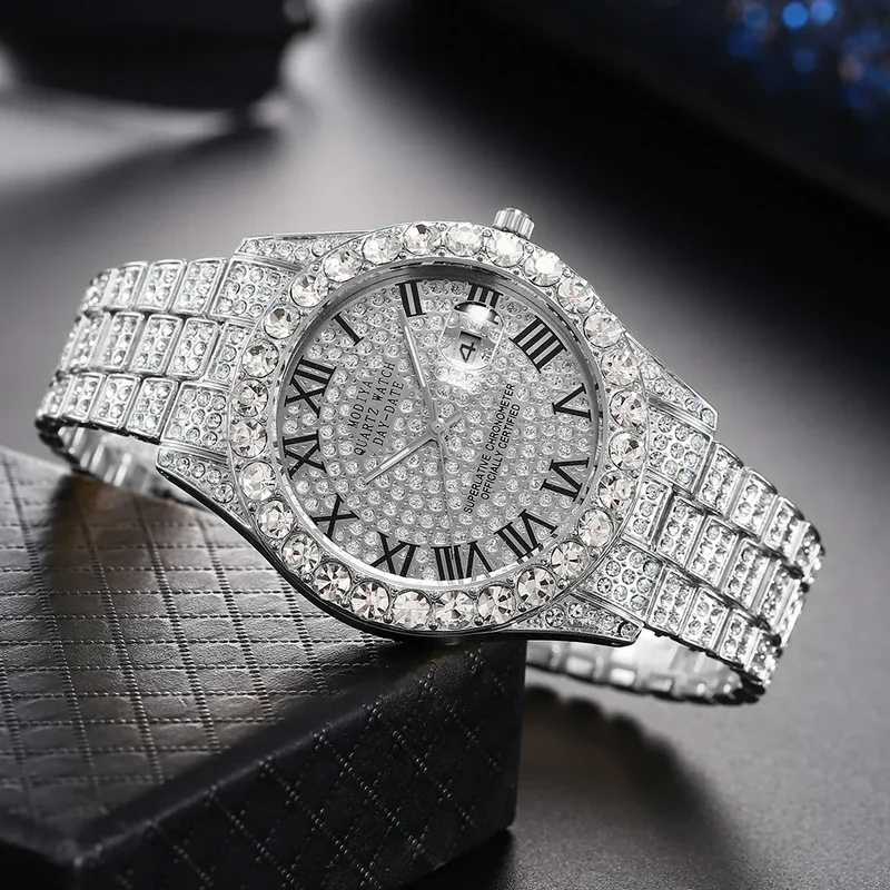Çok Satan Altın Lüks Taşlı Kuv - Luxury Watch Iceberg incelemesi ve fiyatı