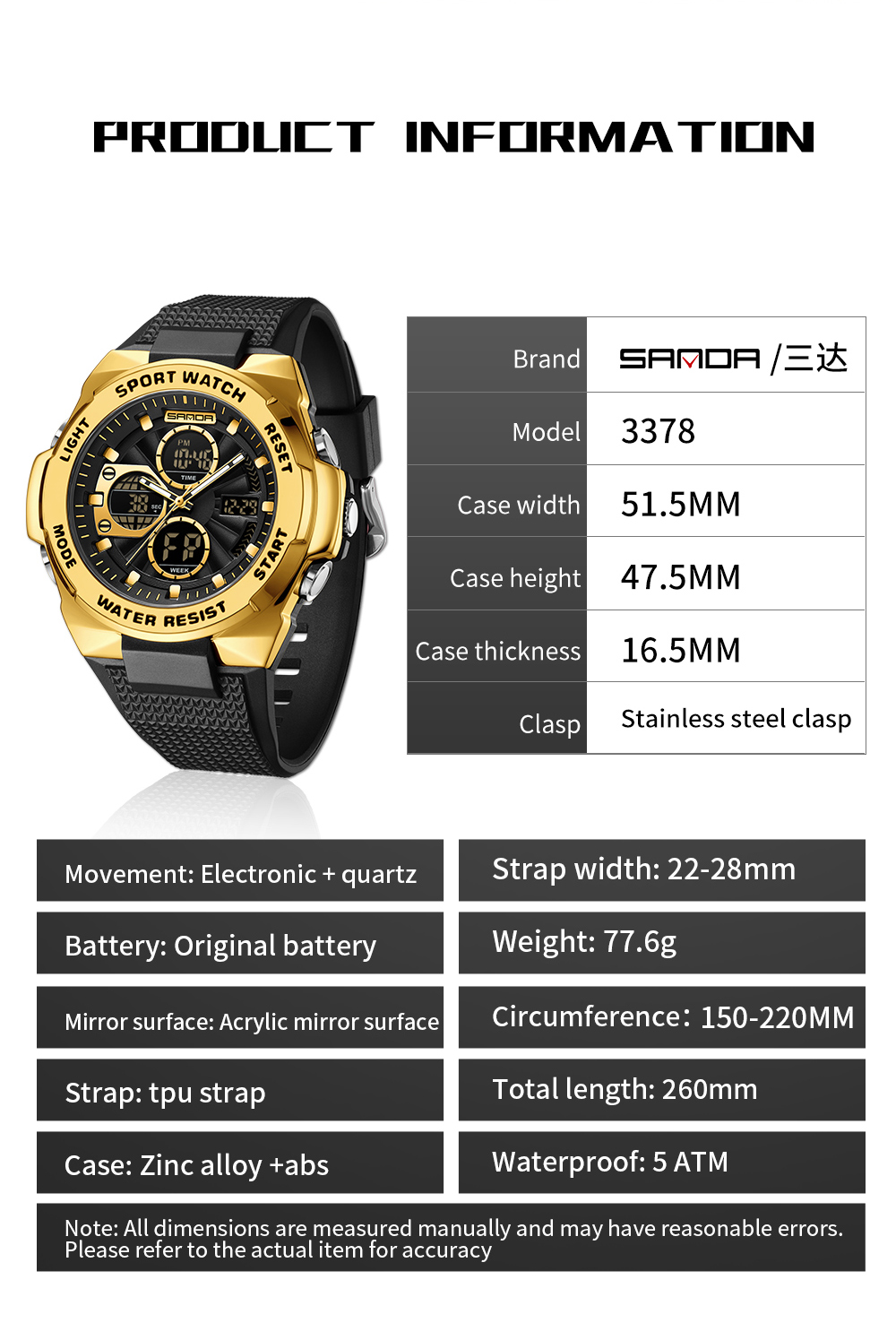 SANDA Spor Su Geçirmez Askeri  - Luxury Watch Shop incelemesi ve fiyatı