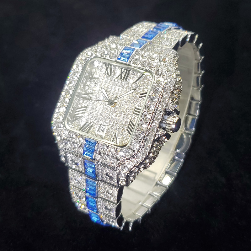 Yeni Moda Elmas Saatler Erkekl - Luxury Watch Iceberg incelemesi ve fiyatı