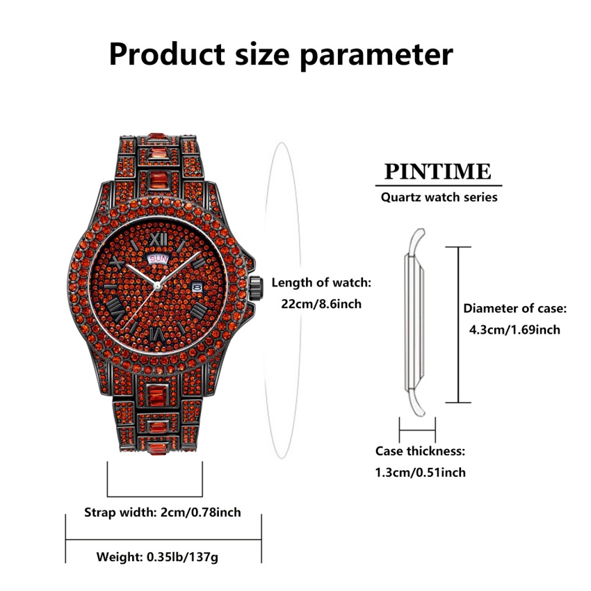 Lüks Hip Hop Paslanmaz Çelik K - Luxury Watch Iceberg incelemesi ve fiyatı
